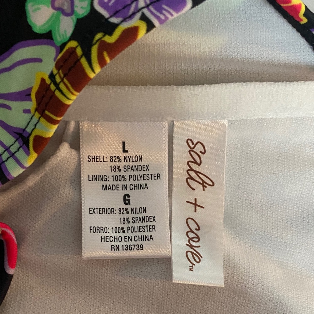 Salt & cove penny lane smocked bandeau bikini top - Picture 6 of 6